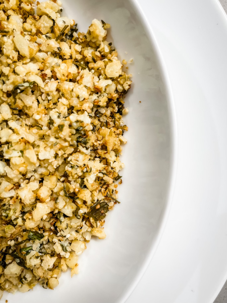 Crispy Sheet Pan Cauliflower Rice