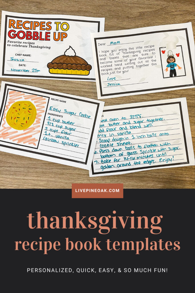 Thanksgiving Recipe Book Template