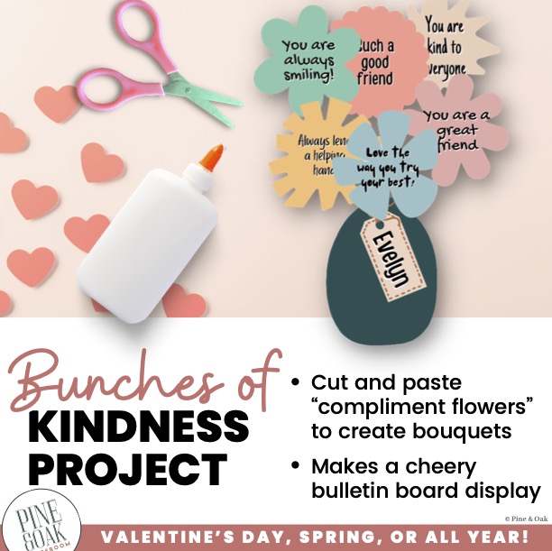 Bunches of Kindness is a printable activity to help teach kindness and the art of compliments.